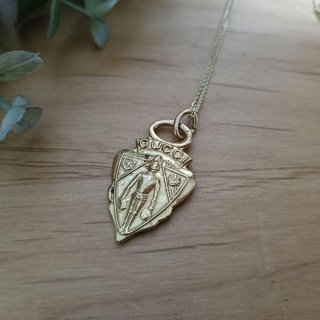 美品】オールドグッチ クレストチャーム デムナ ネックレス OLD GUCCI