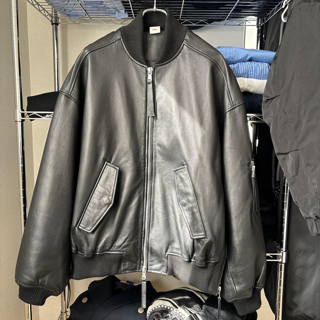 レザーボンバージャケット ZARA Maison Special - メルカリ