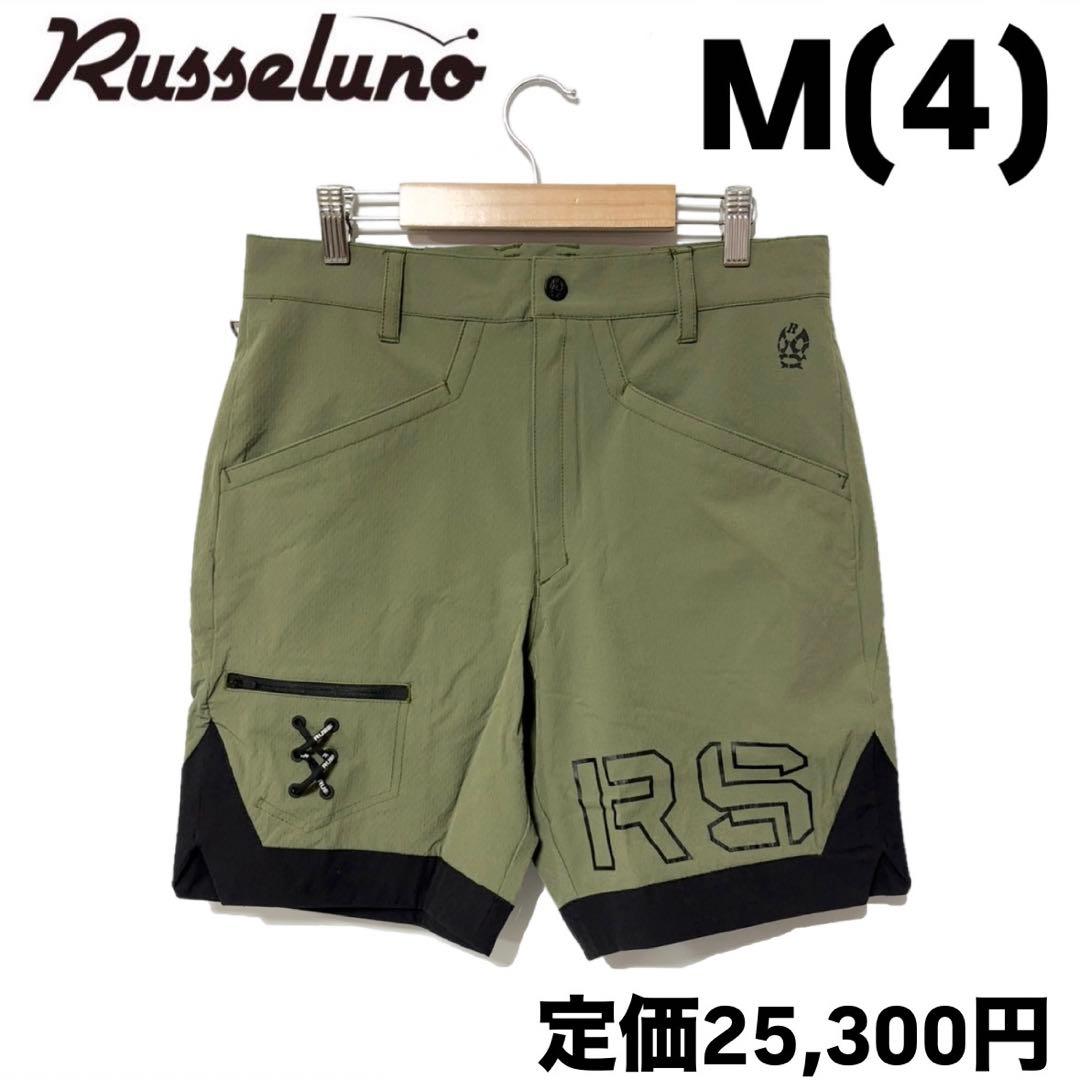 新品 ラッセルノ ゴルフ ソリッドデザイン ロゴプリント ショーツ