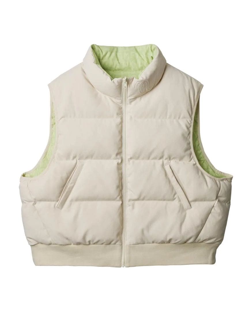 中綿リバーシブルベスト ライトベージュ Nissy ナップタイム naptime