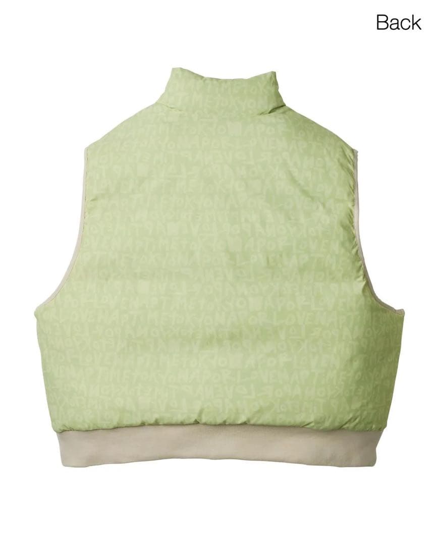 中綿リバーシブルベスト ライトベージュ Nissy ナップタイム naptime