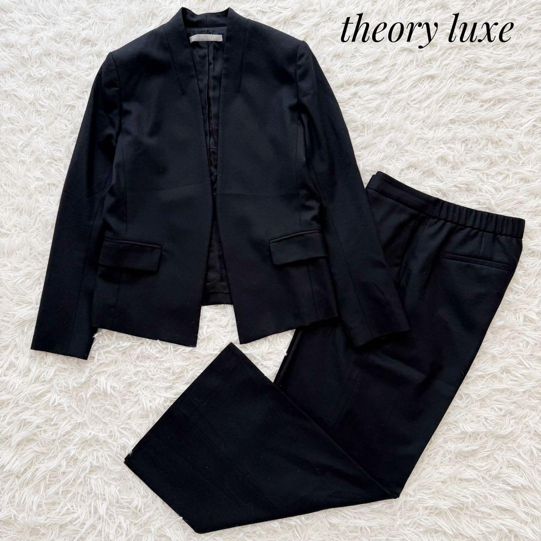 theory luxe セットアップ パンツスーツ ノーカラー ブラック 38 楽天市場】theory luxe（パンツスーツ｜スーツ・セットアップ