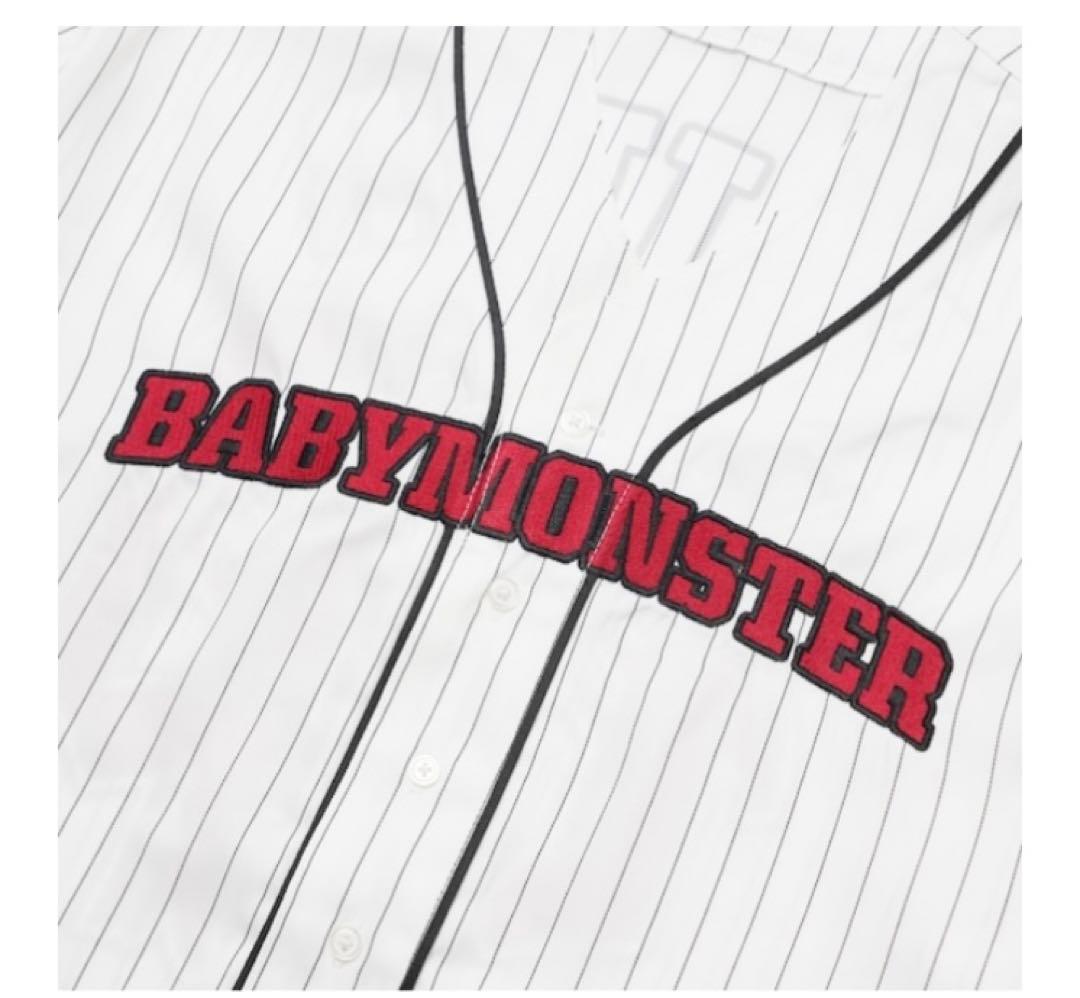BABYMONSTER ベビモン ペンミ ベースボールシャツ 白 ホワイト M