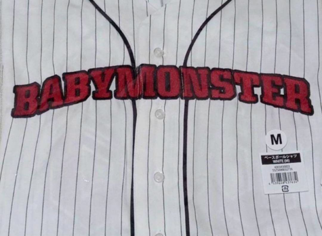 BABYMONSTER ベビモン ペンミ ベースボールシャツ 白 ホワイト M