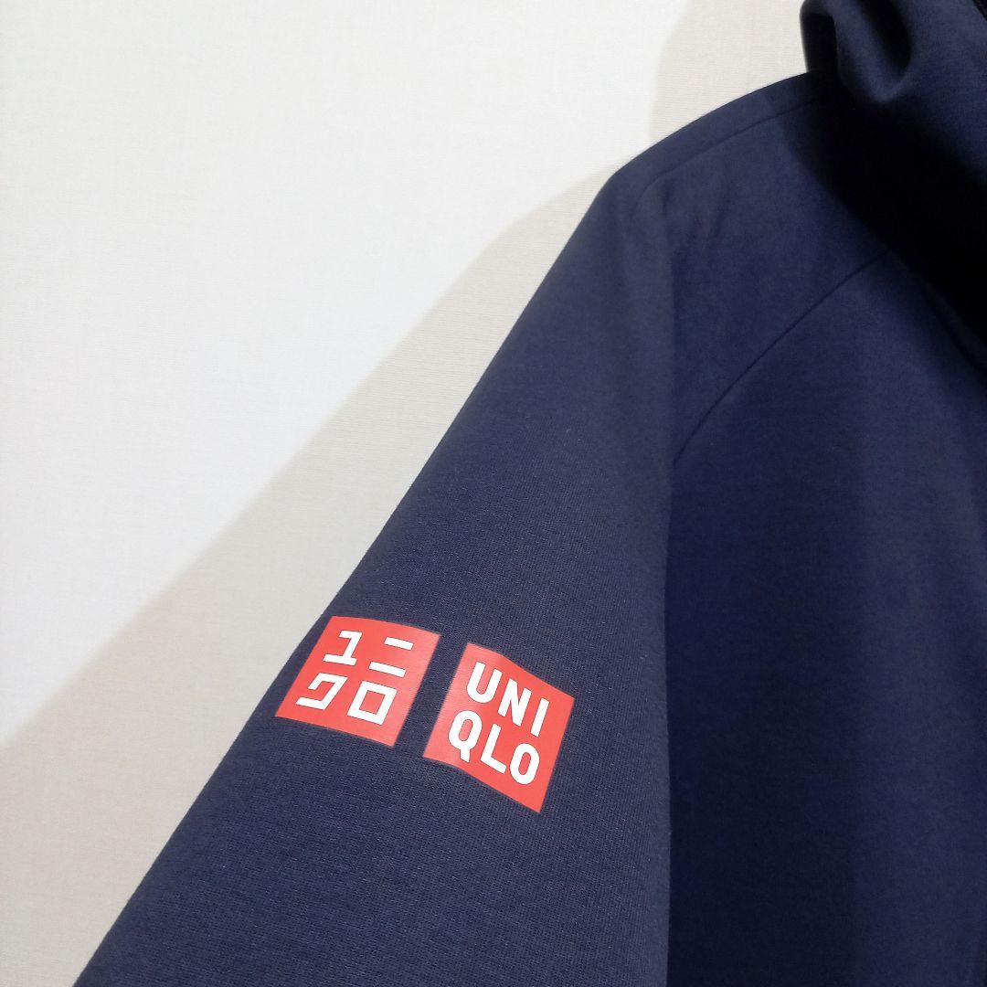 XL！錦織圭 ユニクロ NK ドライストレッチ スウェットパーカー 紺