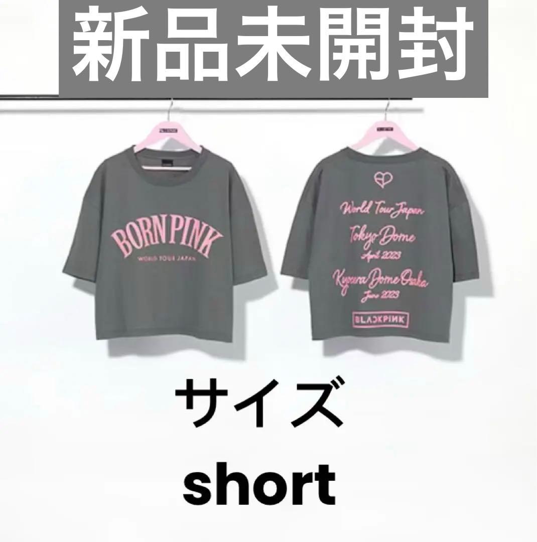BLACKPINK ロゴTシャツ グレー／ショート BORN PINK - メルカリ
