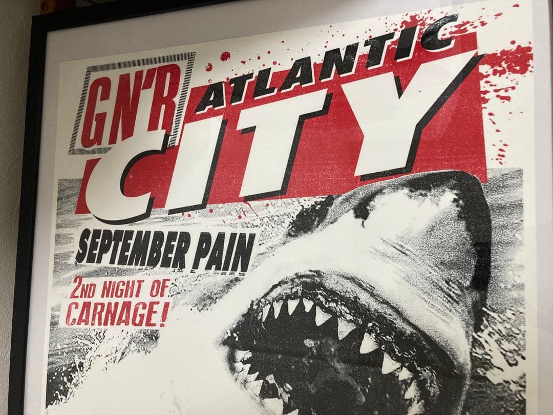 レア　Guns N' Roses リトグラフ　ガンズアンドローゼズ ポスター2日