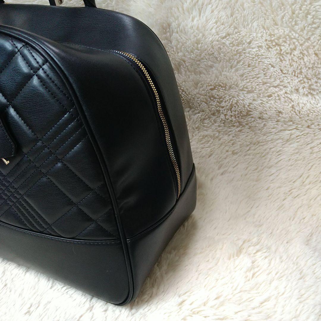 リップサービス ブラック キルティング ボストンバッグ 2024 人気