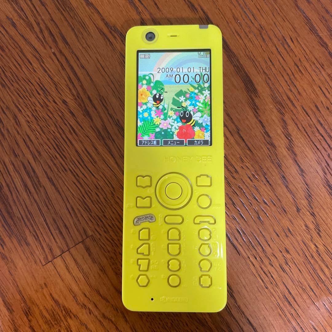 ウィルコム HONEYBEE 3 ハニービー イエロー 携帯電話本体のみ - メルカリ