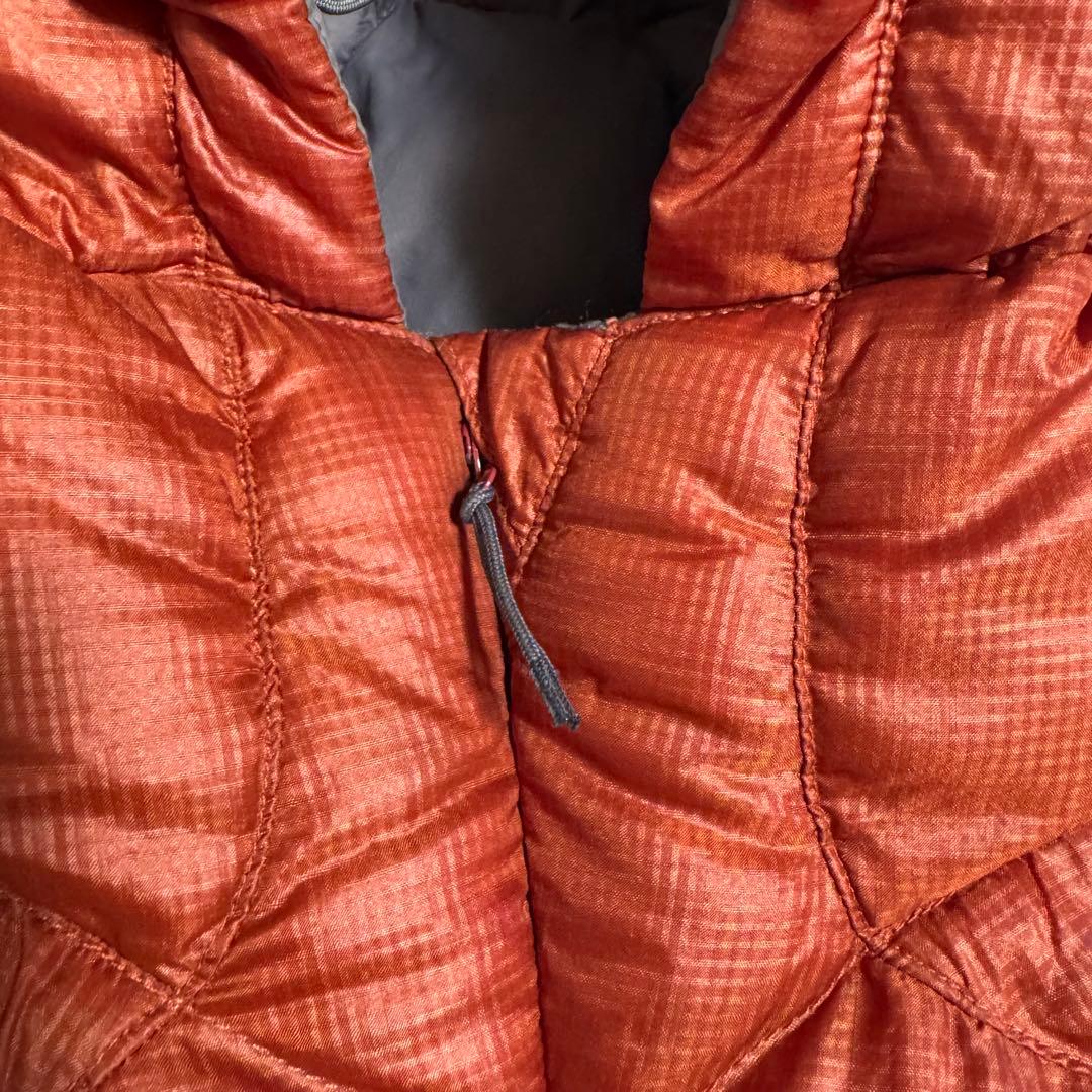 美品モンベル800FPライトアルパインダウンパーカMen'sLオレンジレッド