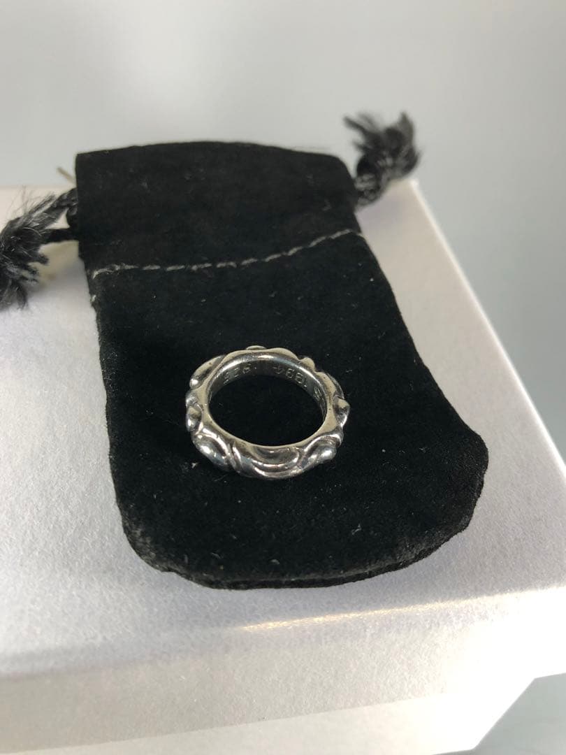 クロムハーツスクロールバンドリング【日本サイズ5号】 クロムハーツスクロールバンドリング|クロムハーツ通販専門店ブラック