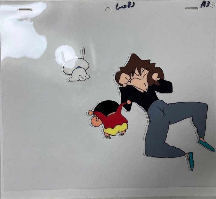 クレヨンしんちゃん　野原しんのすけ＆野原みさえ＆シロ　セル画8枚＋原画セット