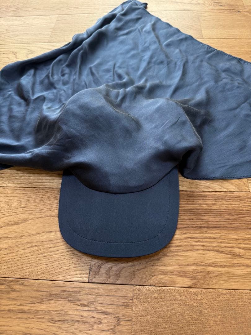 shishikuiネイビー シルクキャップ スカーフ - メルカリ