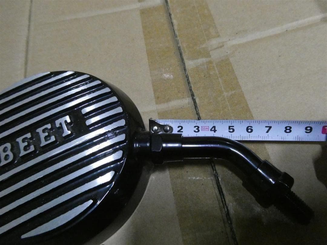 ロゴ有 アルフィンミラー ショート 汎用 10mm BEET キジマ - メルカリ