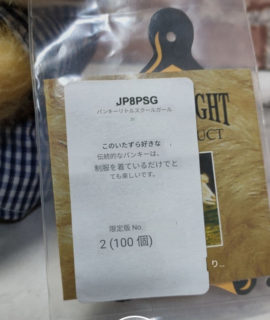 【希少】メリーソート パンキー リトルスクールガール 100体限定品 1桁番号