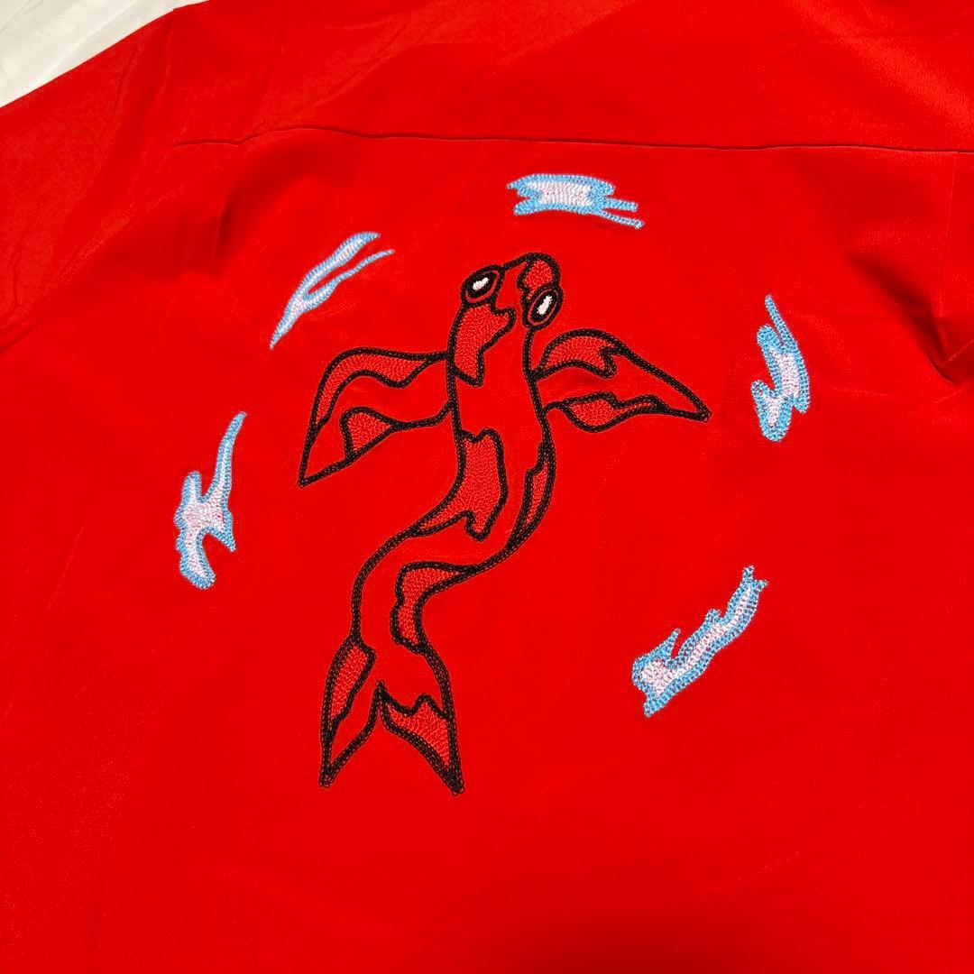 新品 XL NIKE SB ショートスリーブ ボウリングシャツ レッド 鯉 - メルカリ