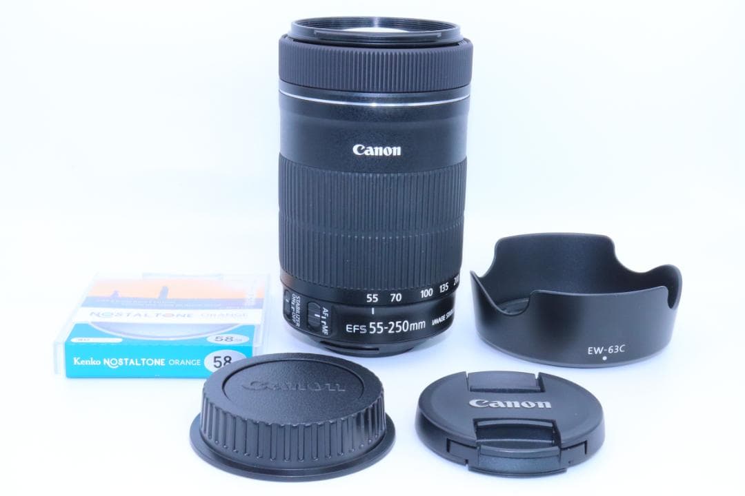 【新品級・保証付】Canon EF-S 55-250mm IS STM レンズ③ キヤノン（Canon） 望遠レンズ 未使用品 保証 EF-S 55-250mm F4-5.6 IS