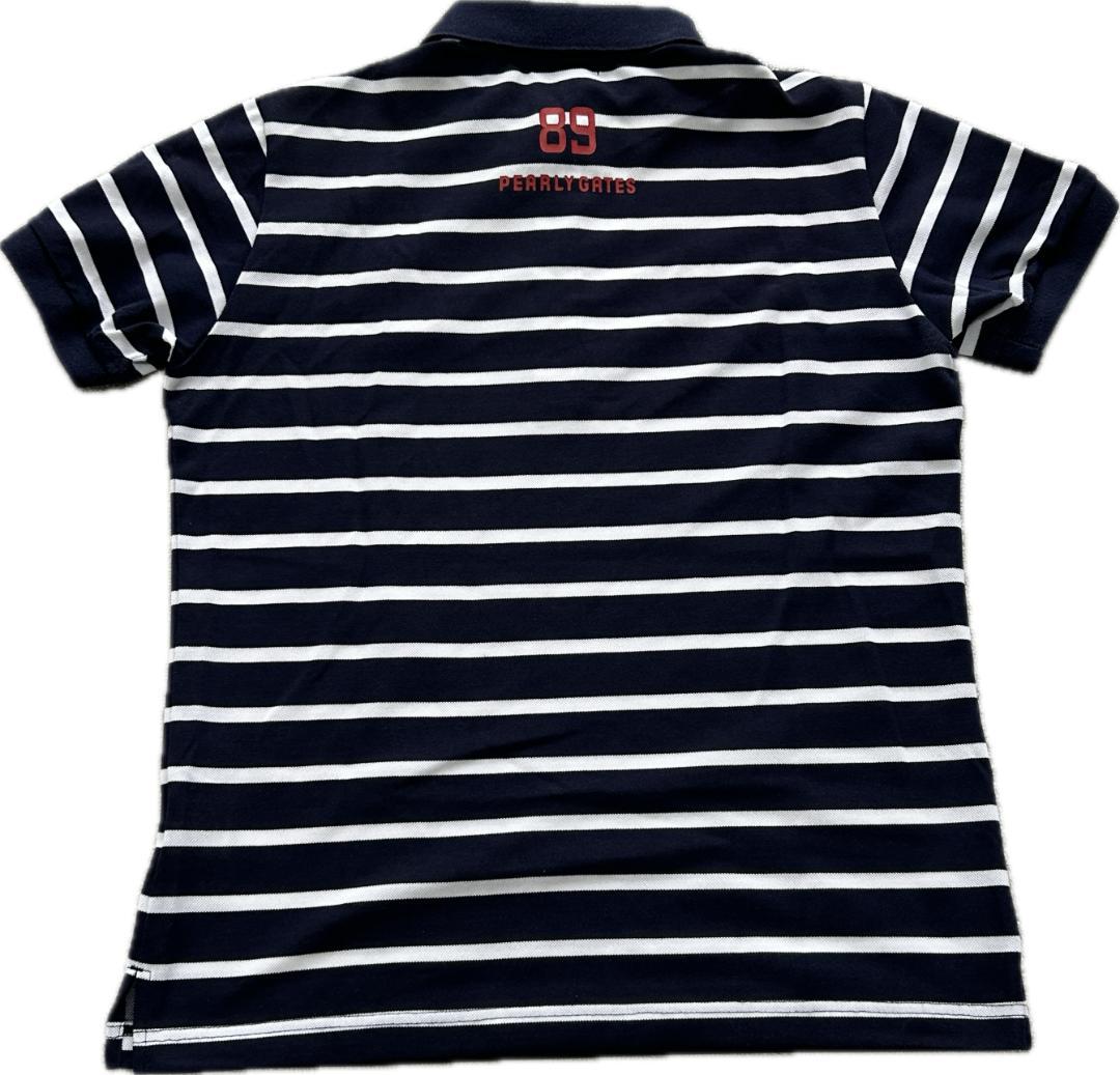 PEARLY GATES 】ポロシャツ ネイビー/ホワイト サイズ4（M相当