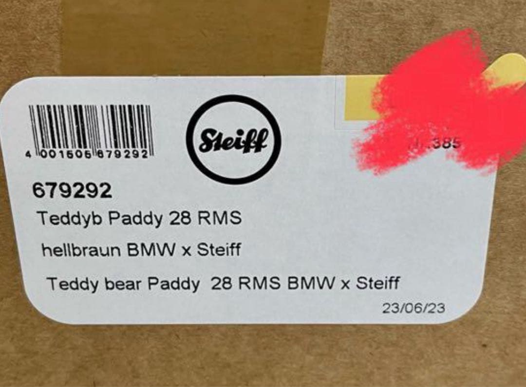 値下げ【新品】 BMW x Steiff レーシング テディベア（限定品）