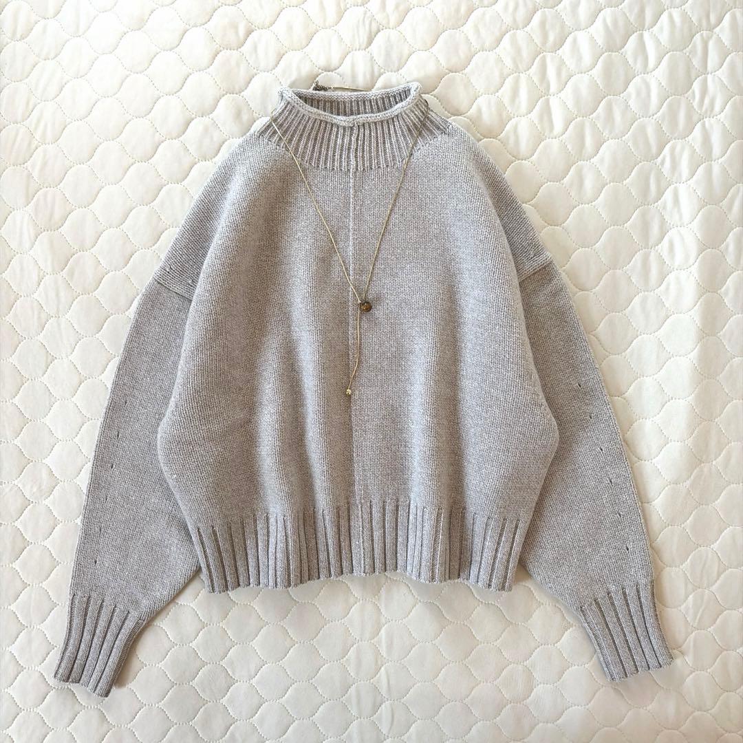 【美品】トゥモローランド ✴︎ラムカシミヤビルドネックプルオーバー グレー 楽天市場】【SALE／40%OFF】ラムカシミヤ ビルドネックプルオーバー