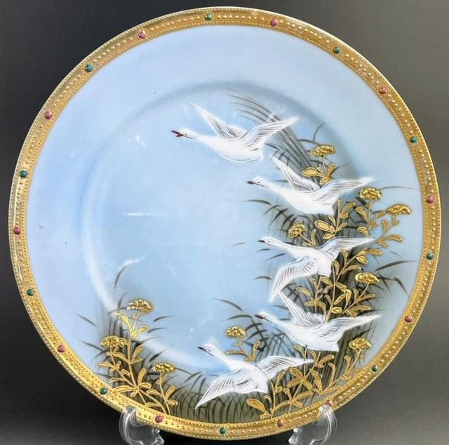 【専用】オールドニッポン 志水禄之助商店 21.9㎝ 白鳥 ガチョウ プレート 専用】オールドニッポン 志水禄之助商店 21.9㎝ 白鳥 ガチョウ