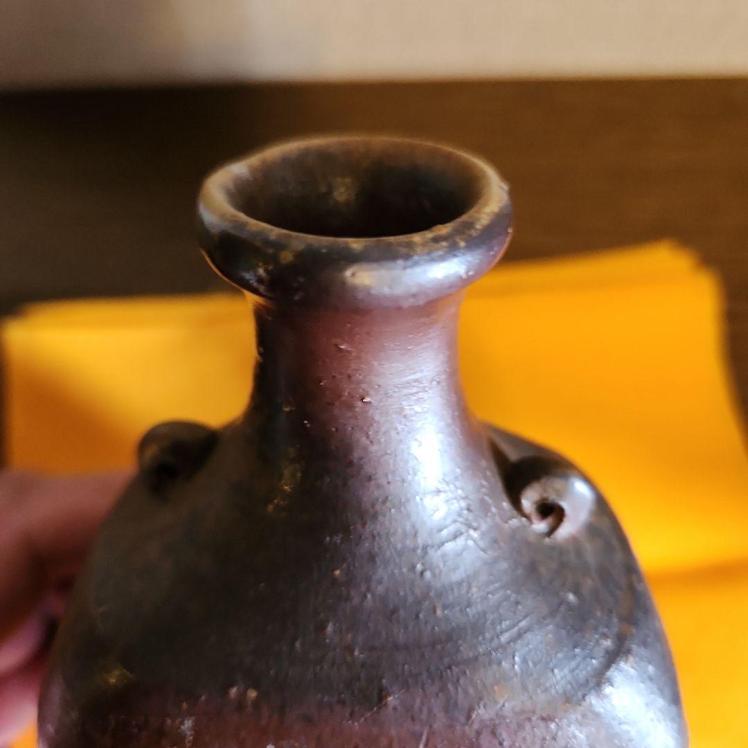 備前焼 高原敏 四方酒徳利 酒器 共箱付き 伝統工芸士 未使用