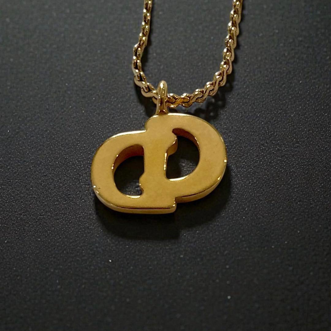 極美品✨Christian Dior ネックレス ロゴ ゴールド ヴィンテージ