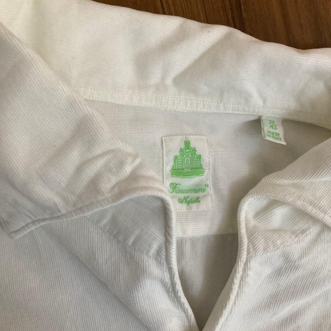 フィナモレ USTICA フランネルコーデュロイシャツ