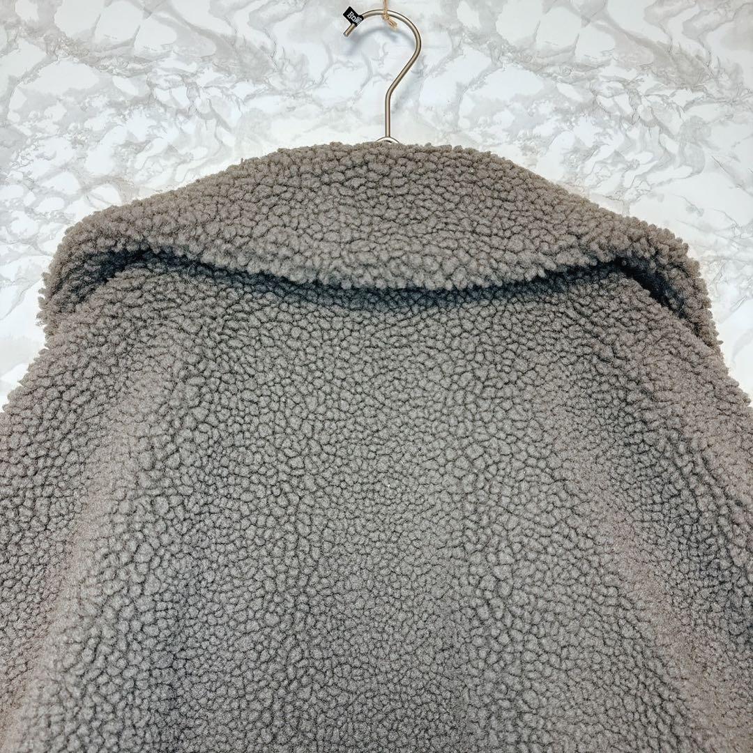 pq様 ZARA グレー ダブルブレスト フェイクボアテディベアコート S