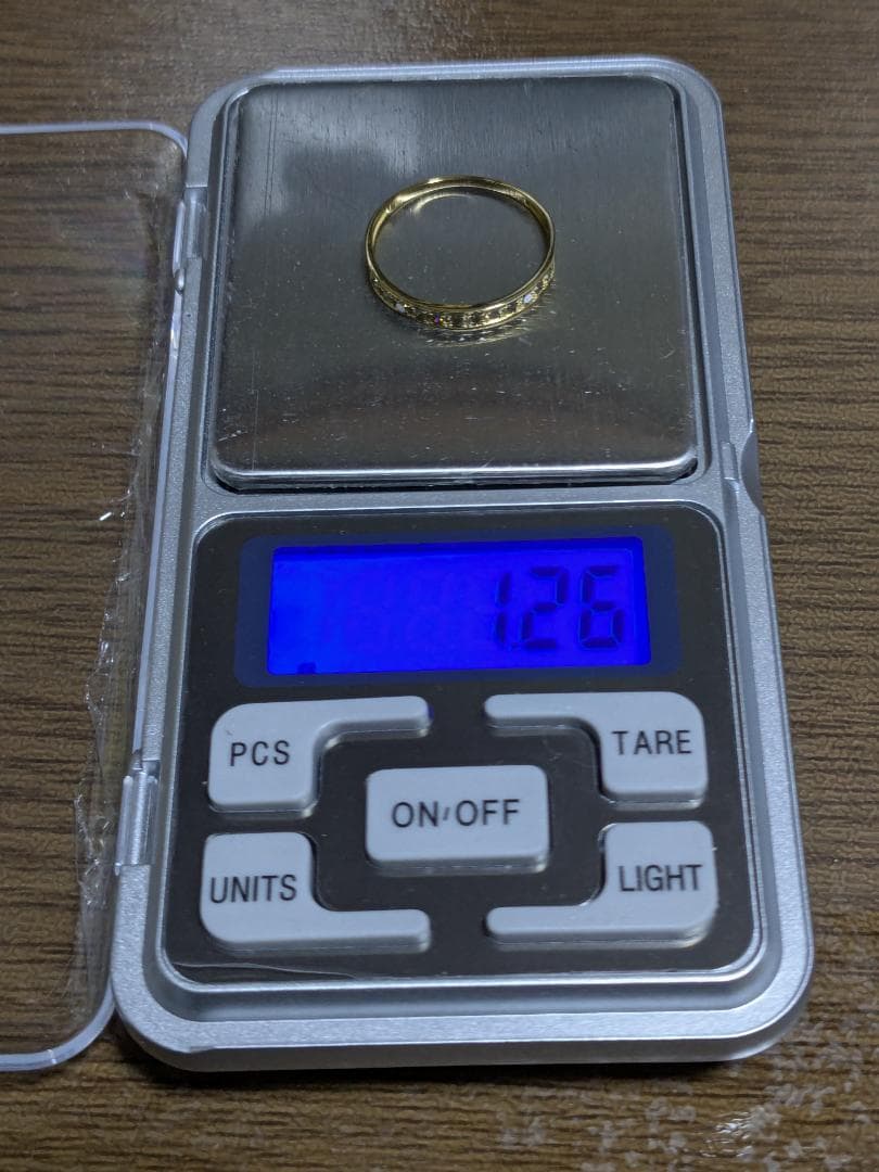 K18 イエローゴールド ダイヤ 0.3ct リング 19号 鑑別カード付