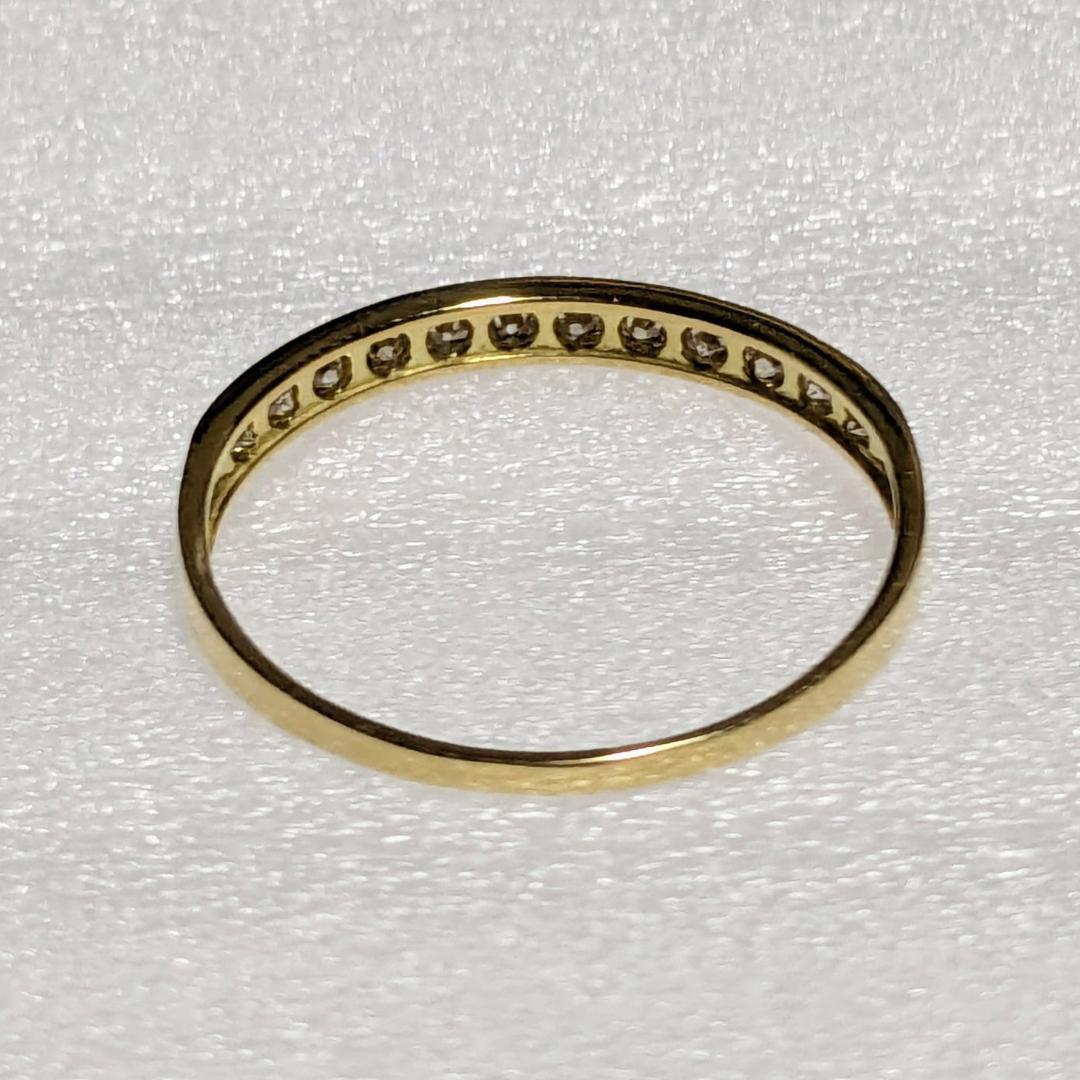 K18 イエローゴールド ダイヤ 0.3ct リング 19号 鑑別カード付