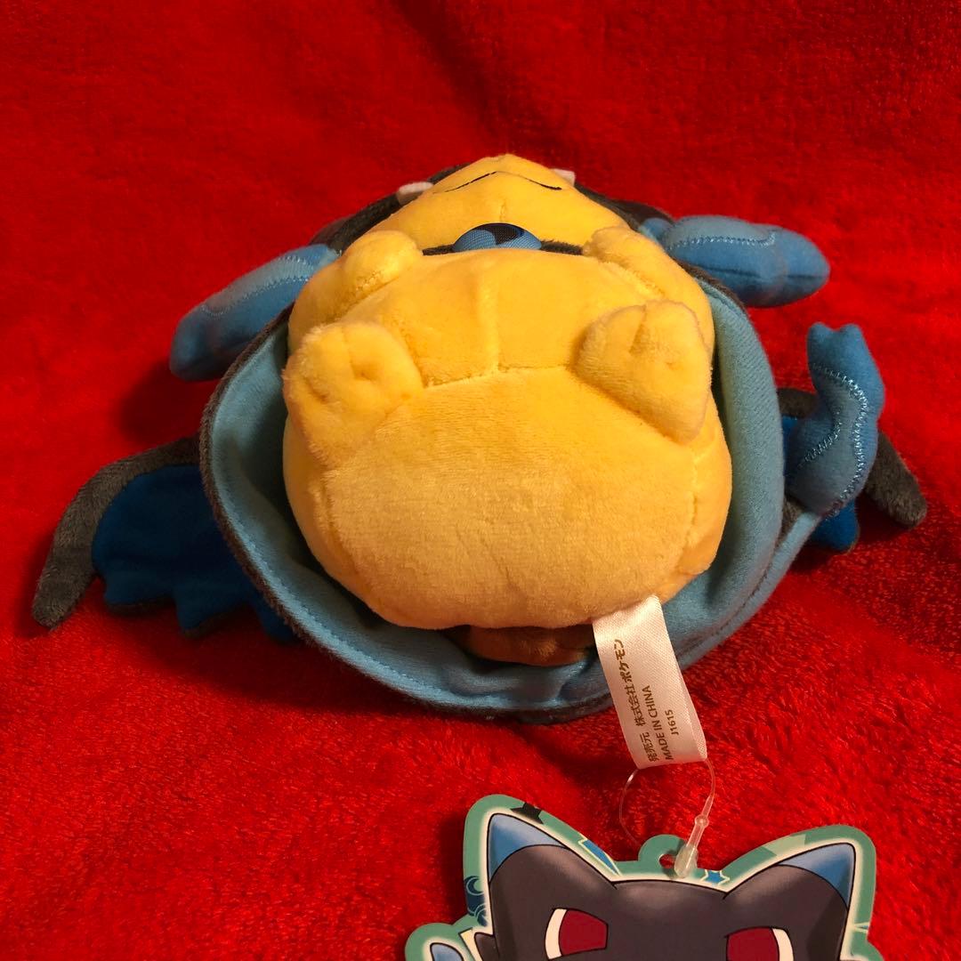 ポケモンセンター　ぬいぐるみ　メガリザードンXのポンチョを着たピカチュウ