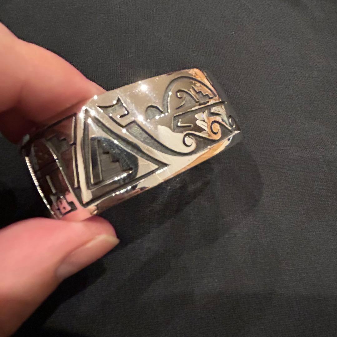 HOPI/ホピ族MitchellSockymaオーバーレイ タートル バングル