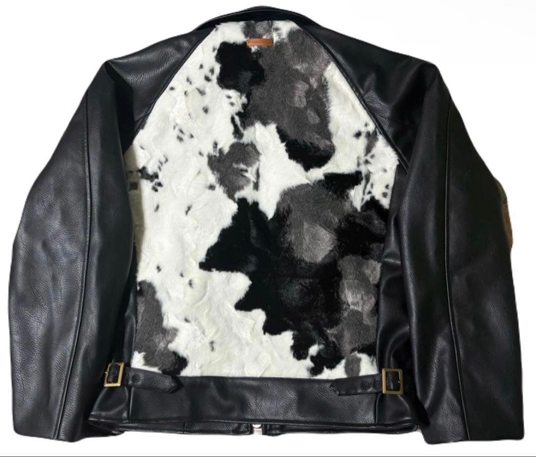 CAMPHORWOOD フェイクハラコレザージャケットM - メルカリ