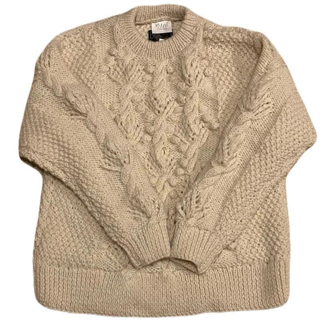 yuni 植物柄のハンドニット - メルカリ