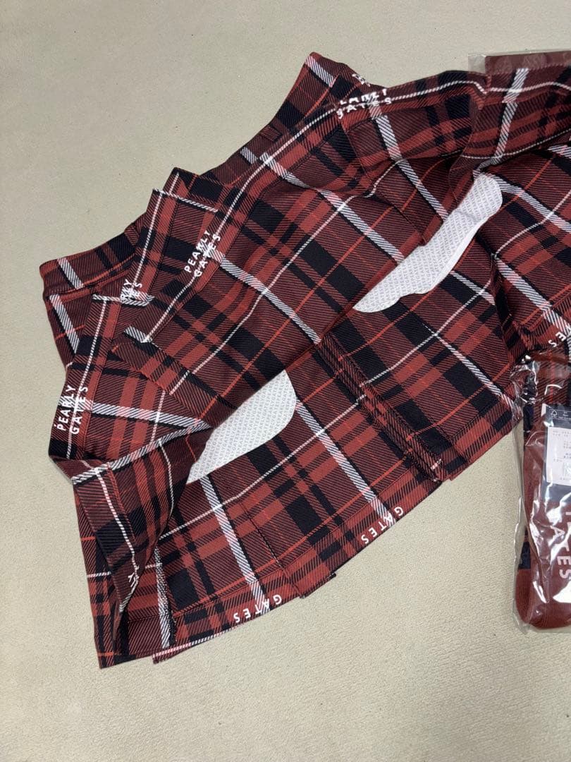 新品、美品）パーリーゲイツ 、グレンチェック柄シリーズ、2点セット