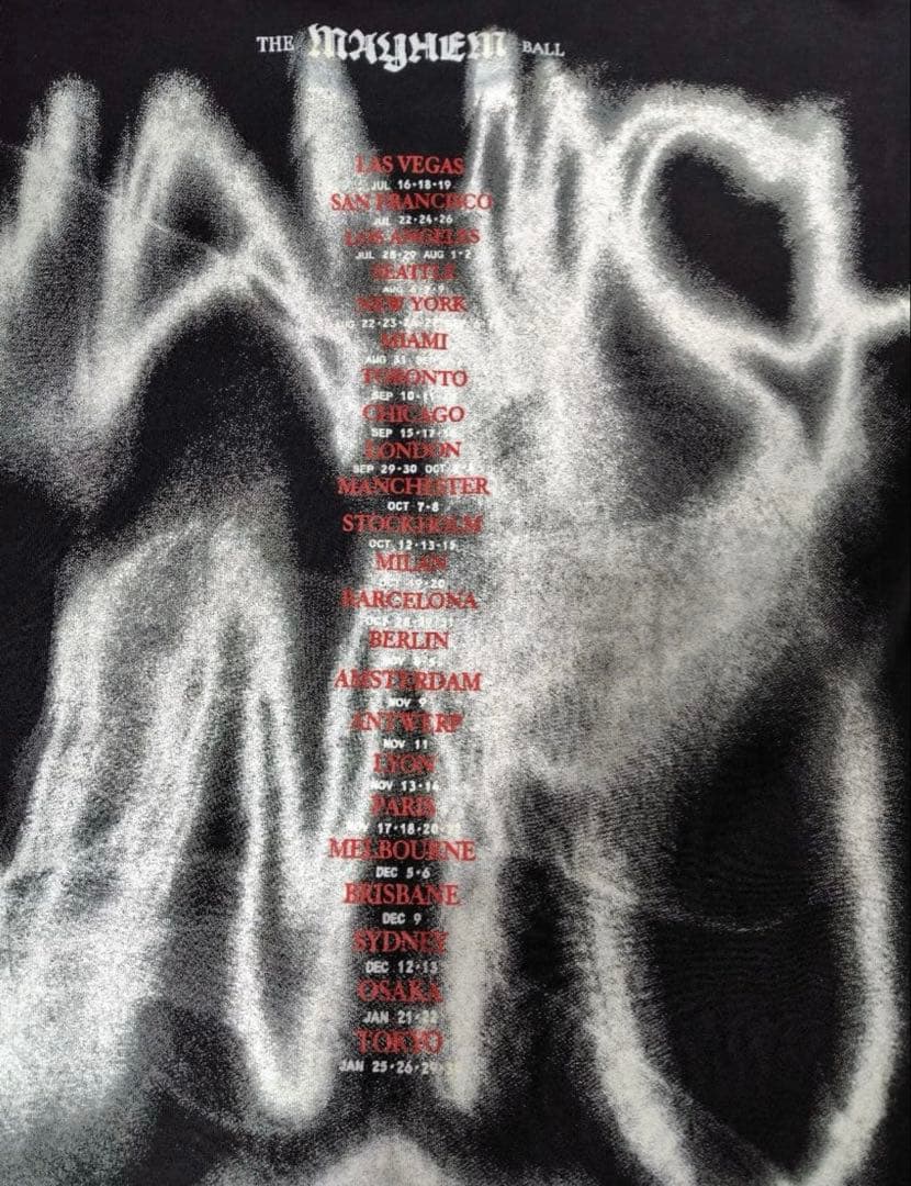 【新品未使用】レディガガ Mayhem Ball Vanish Tシャツ M