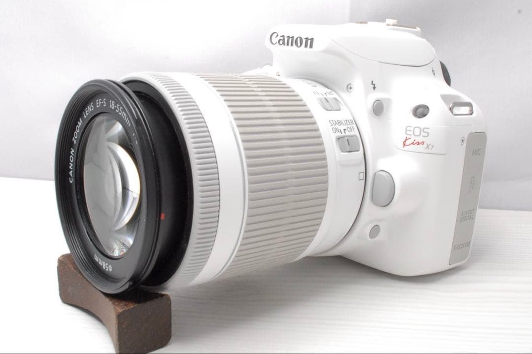 美品】EOS Kiss X7 ホワイト 手ぶれ補正 おまけ付き スマホ転送OK