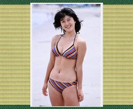 河合奈保子341 特大A4 ラミネート 美少女 昭和 ビキニ かわいい