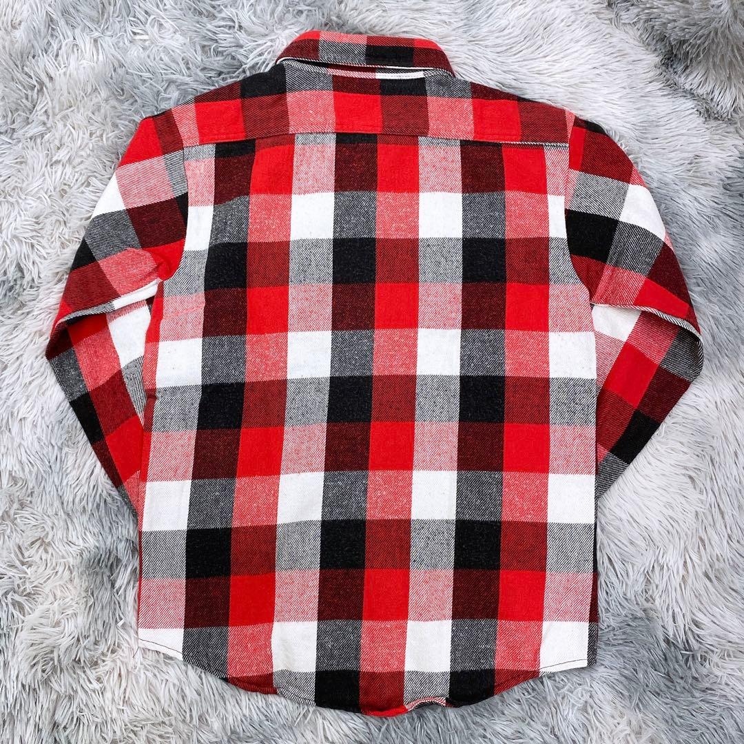 80s FIVEBROTHER ネルシャツ 赤×黒×白 USA製 XL - メルカリ