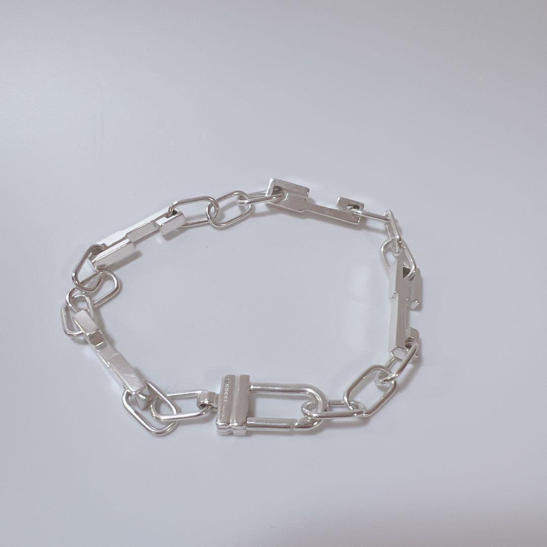 《希少✨美品》GUCCI リンクチェーン ブレスレット カットG オールドグッチ