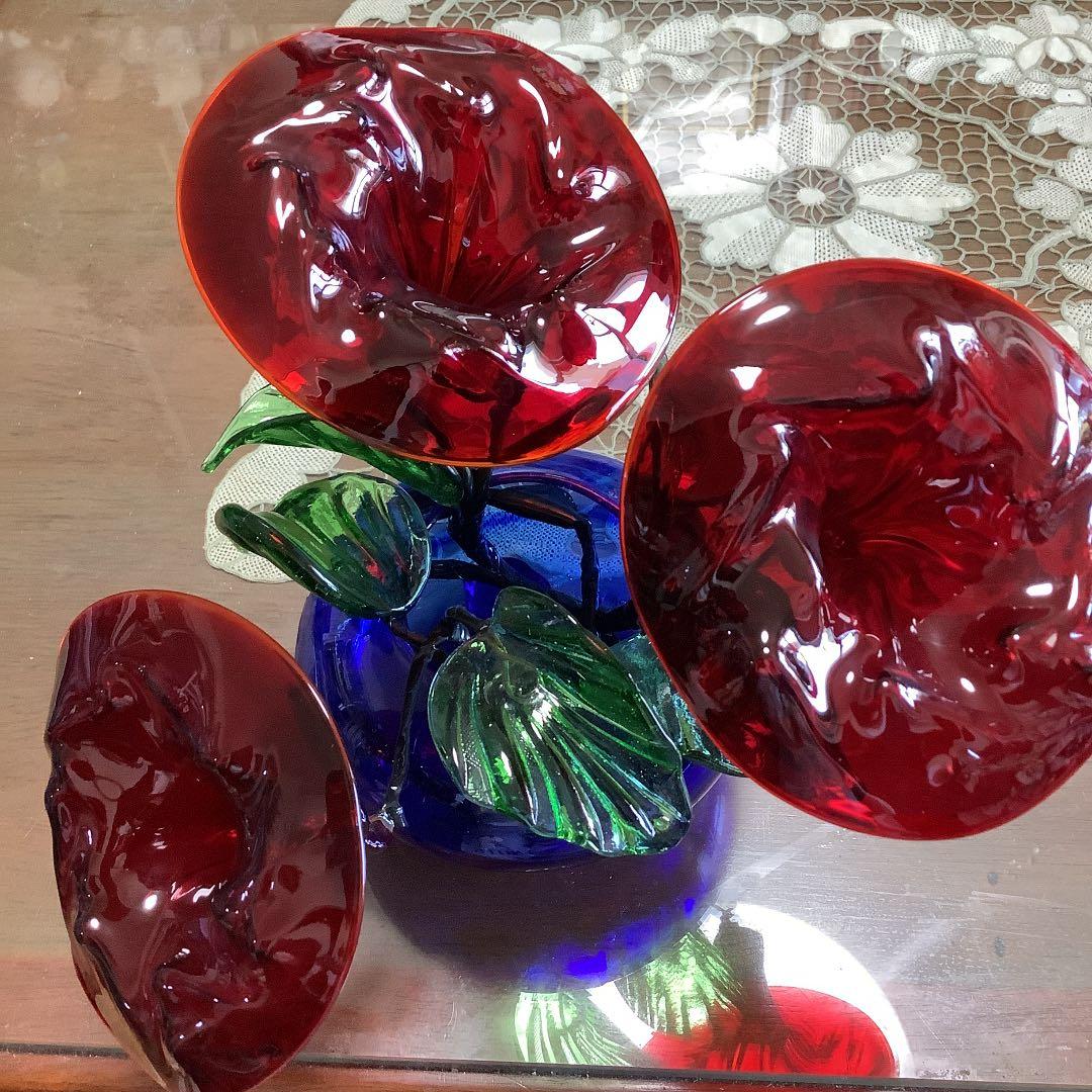 琉球ガラス工芸品 朝顔 お値下げしました - メルカリ