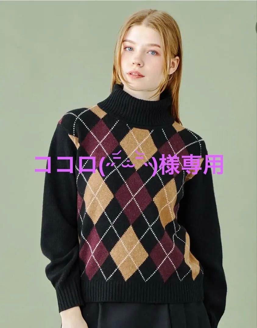 ブルーレーベルクレストブリッジ　アーガイルセーター　サイズ38 BLUE LABEL CRESTBRIDGE（ブルーレーベルクレストブリッジ）の「【WEB