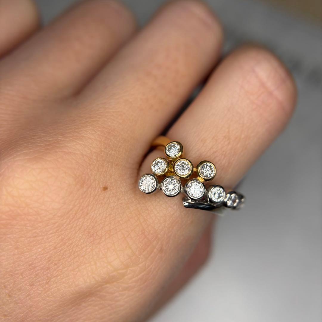 お年玉セール！K18 PT ダイヤモンドリング 0.8ct