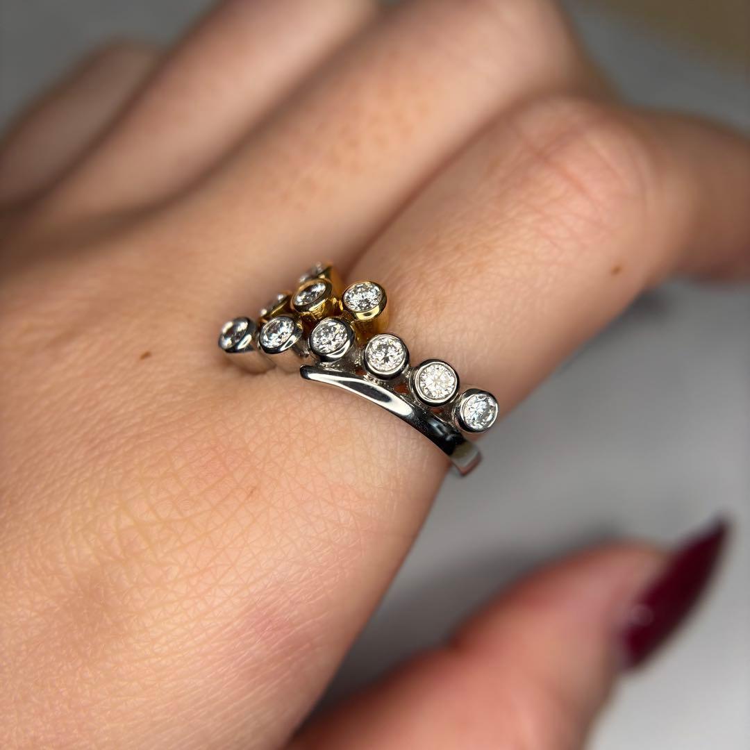 お年玉セール！K18 PT ダイヤモンドリング 0.8ct