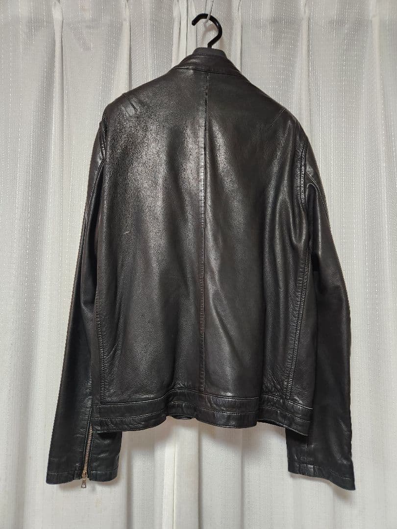 トゥモローランド BLUE WORK ラムレザー シングル ライダース 黒 M