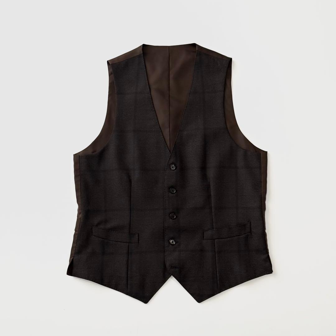 未使用】ブリッラペルイルグスト ウール グレンチェック スリーピース