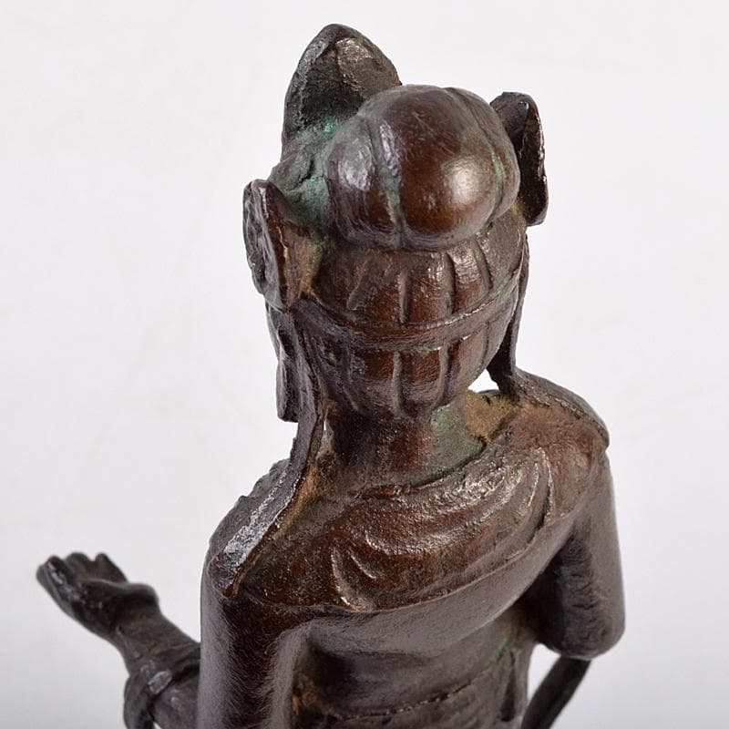 仏教美術 杉浦藤太朗作 ブロンズ 聖観音像 仏像 置物 共箱 D R9514