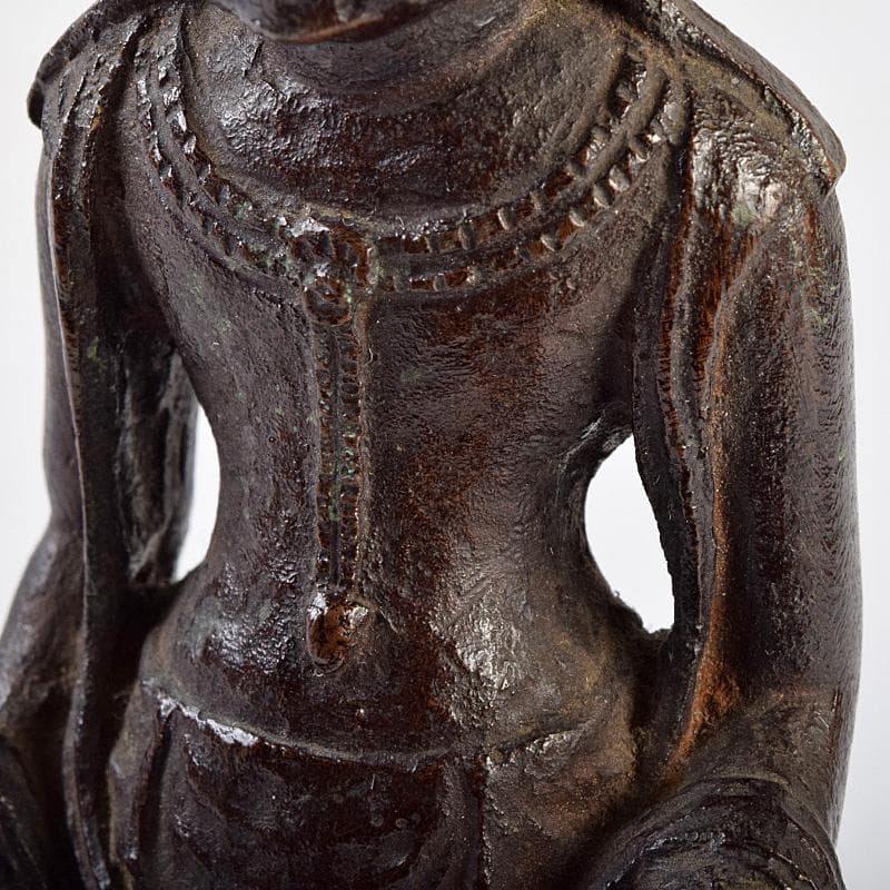 仏教美術 杉浦藤太朗作 ブロンズ 聖観音像 仏像 置物 共箱 D R9514