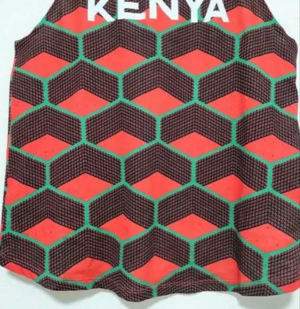 美品 マラソン ランニング ジム NIKE KENYA 陸上用シャツ Mサイズ